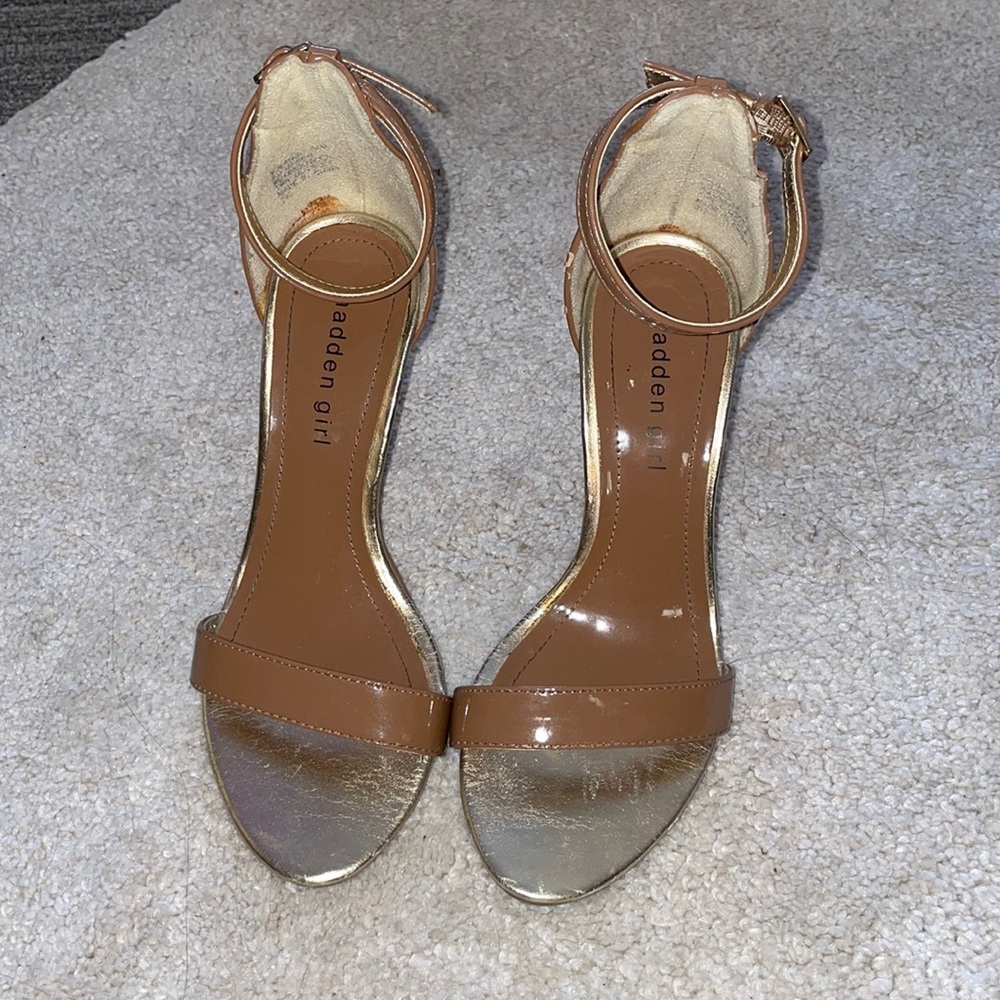 Madden Girl Patent Leather Strappy Wedge Heel